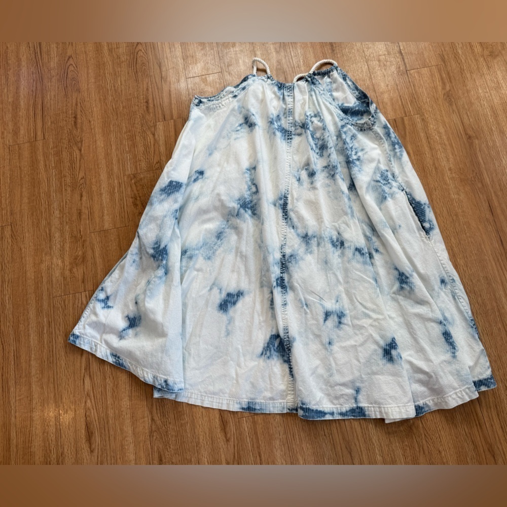 ANTHROPOLOGY Holding Horses Blue & White Rope Tie-Dye Swing Dress - Picture 8 of 11